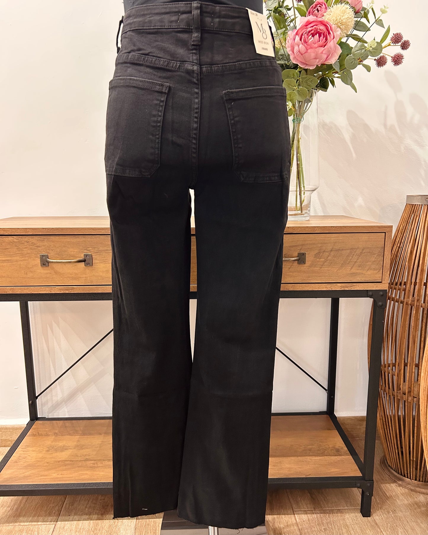 Vaquero flared negro