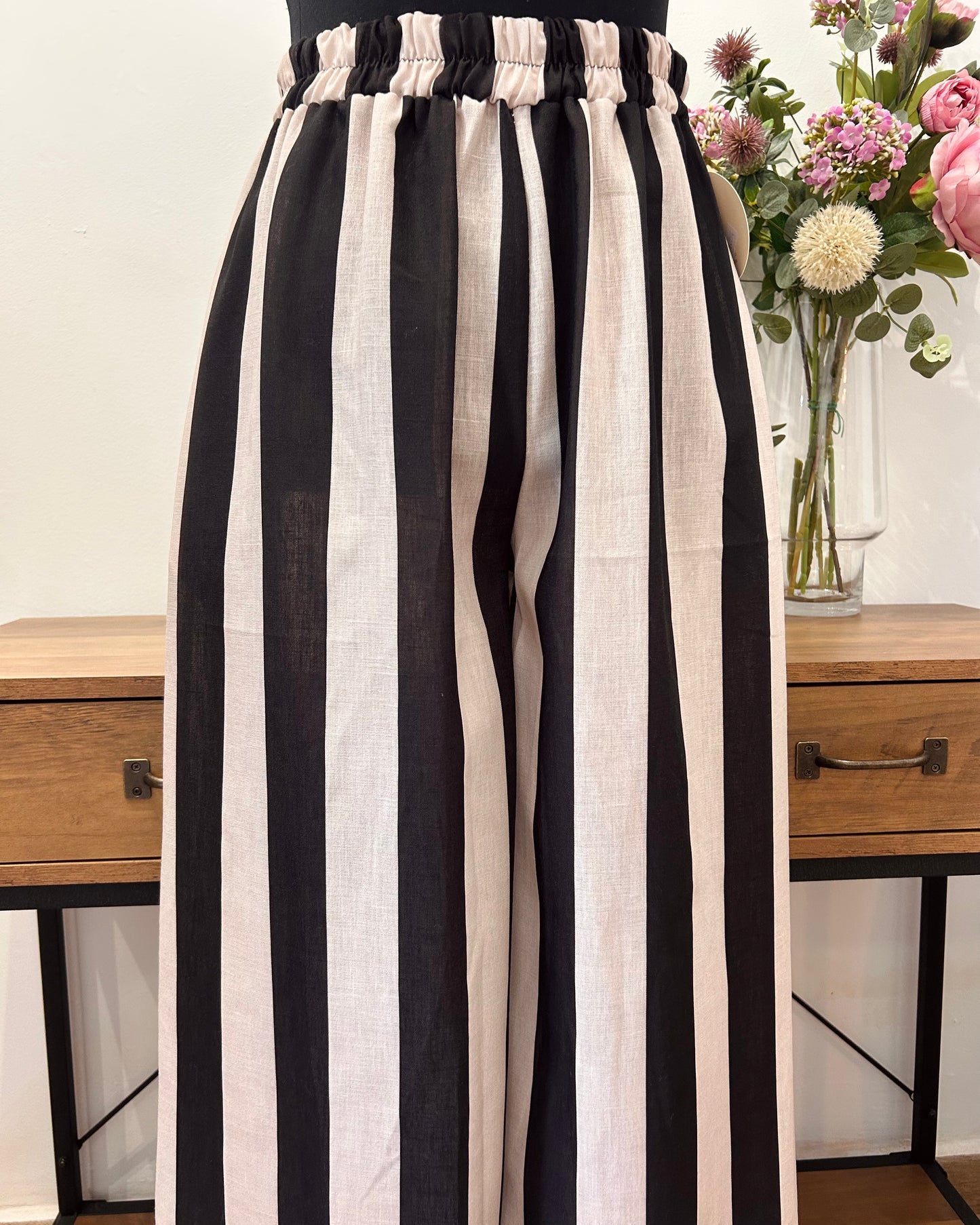Pantalón raya lino