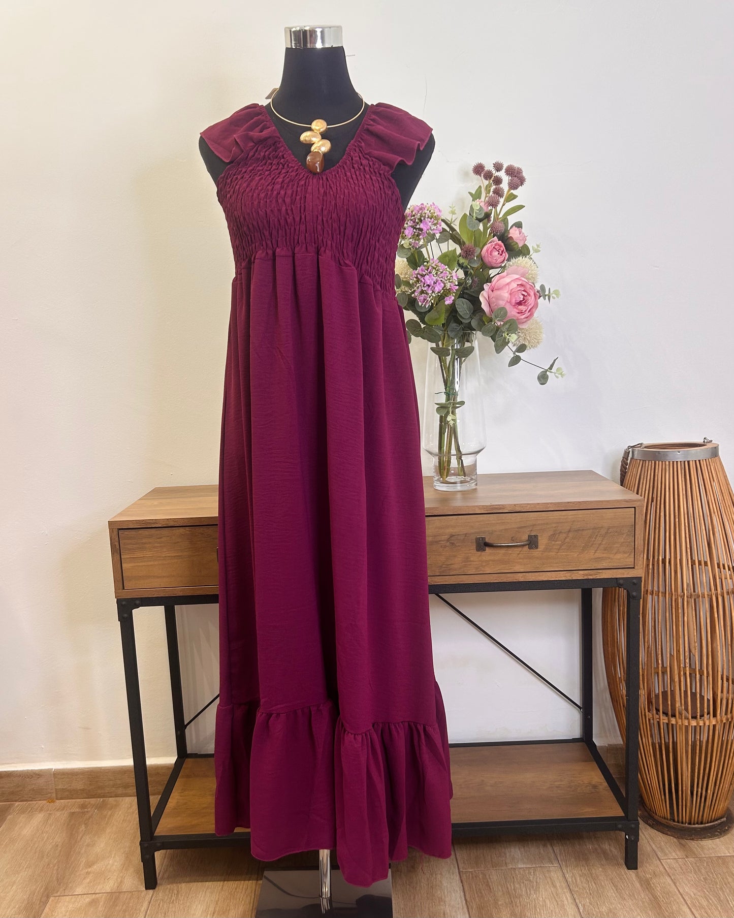 Vestido nido abeja