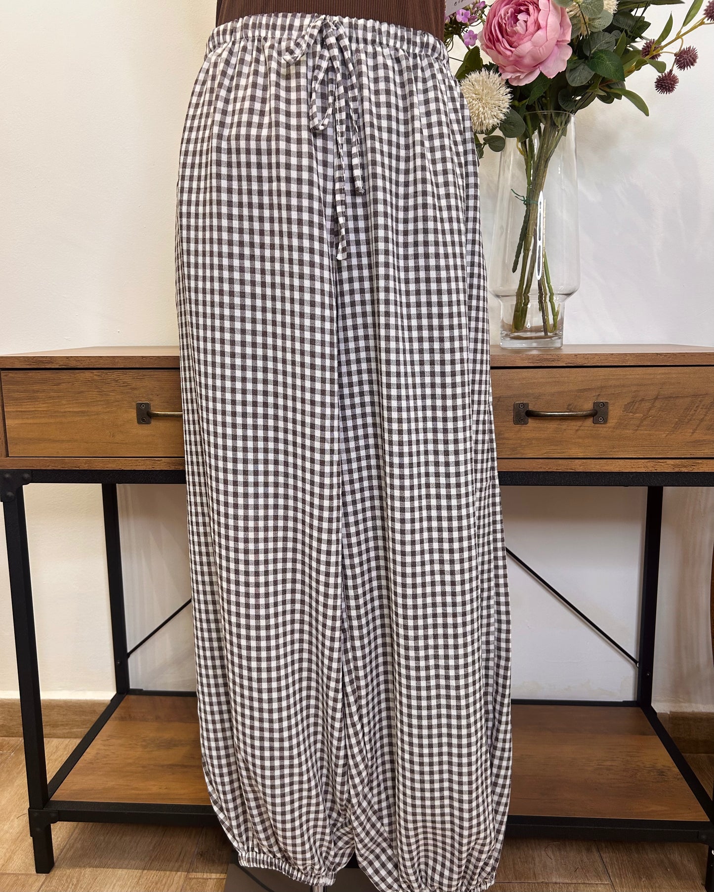 Pantalón cuadros bombacho