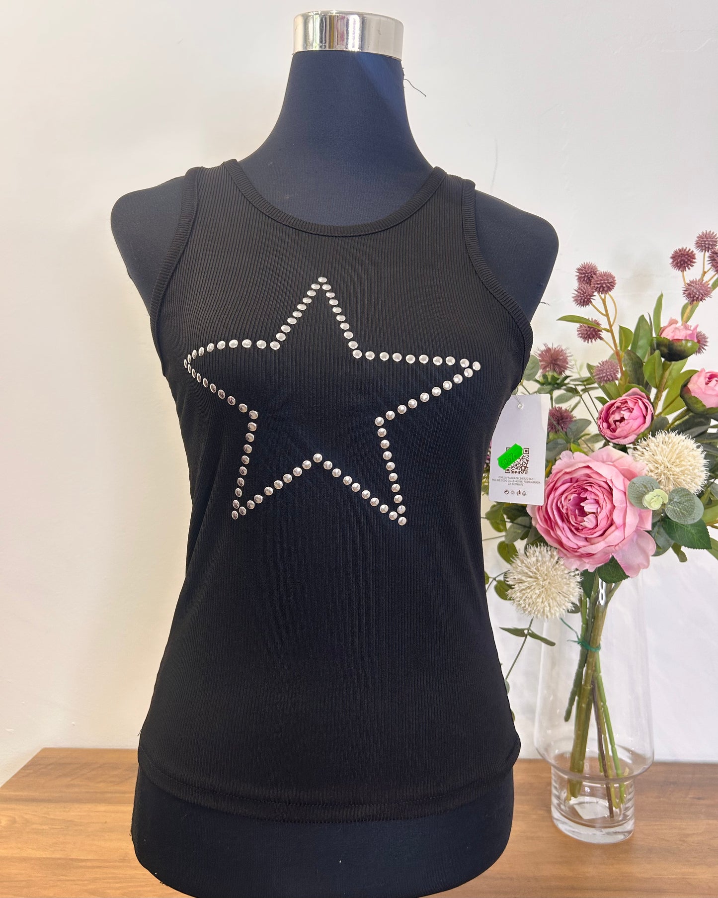 Camiseta canalé estrella