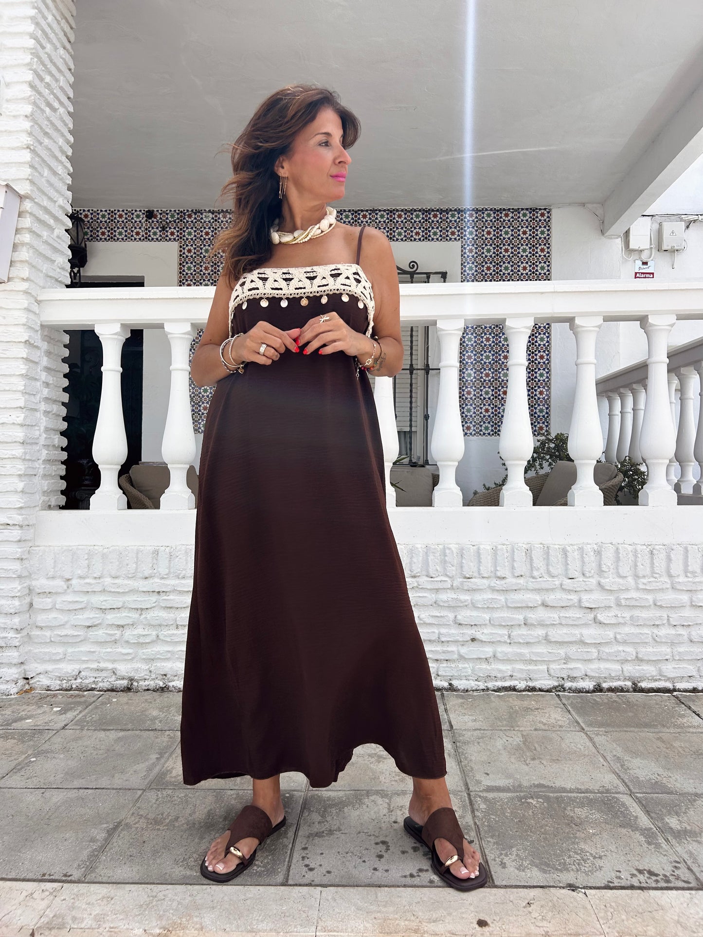 Vestido pecho crochet