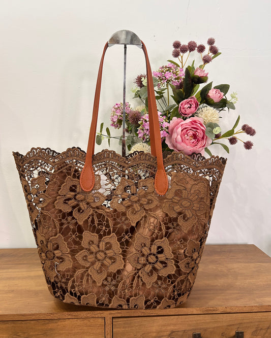 Bolso cesta de flores