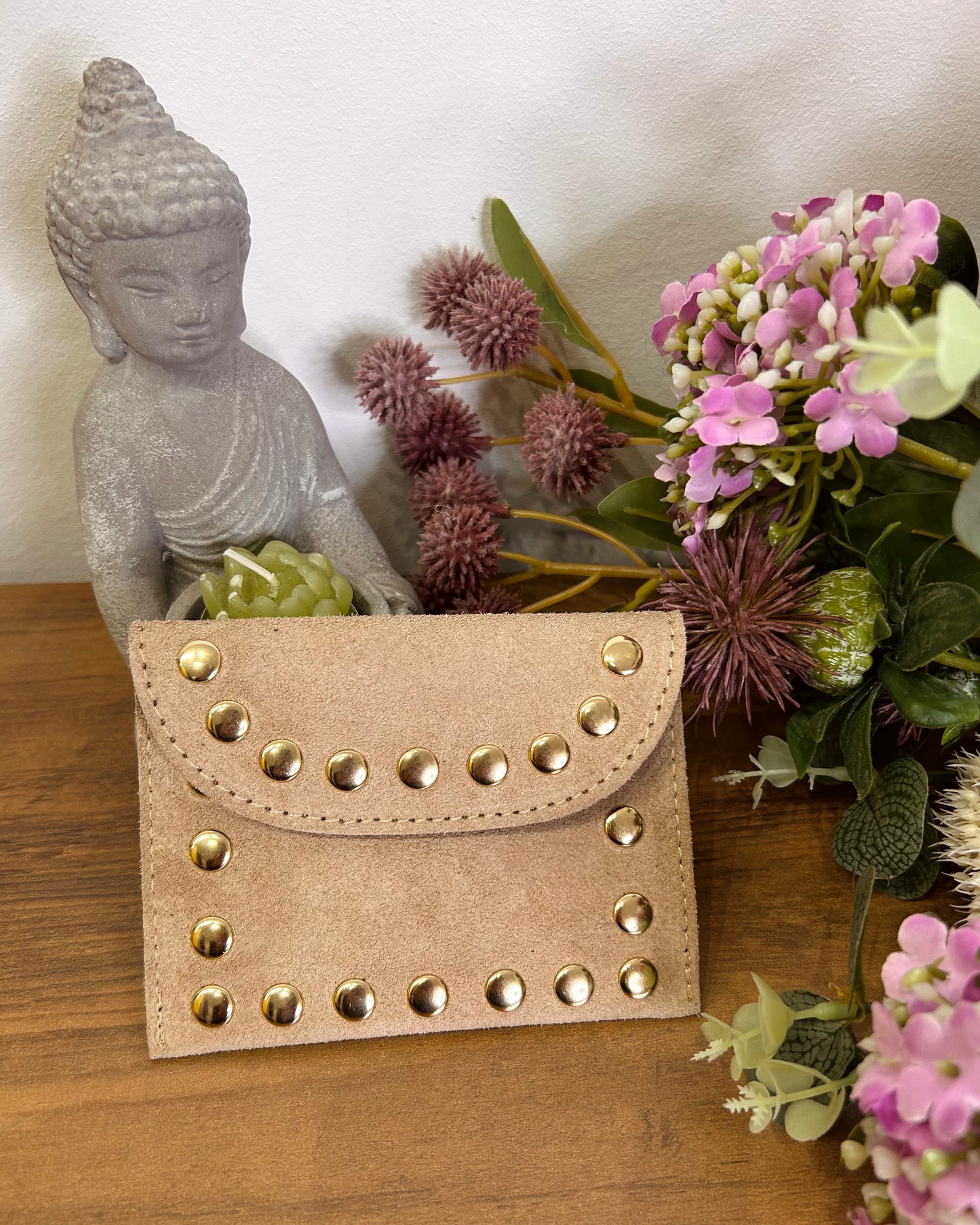 Cartera tachuela mini piel