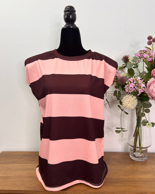 Camiseta hombreras rayas