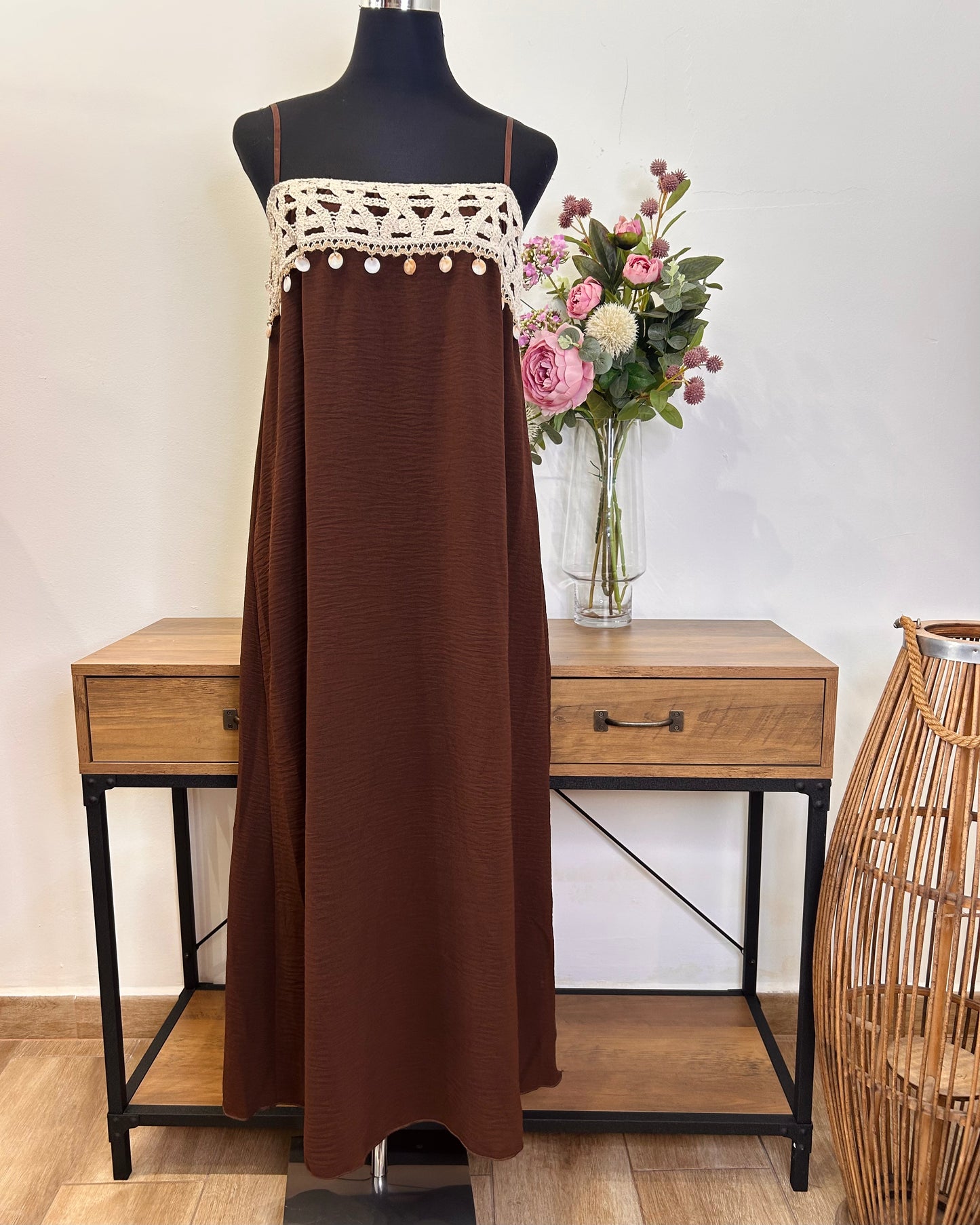 Vestido pecho crochet