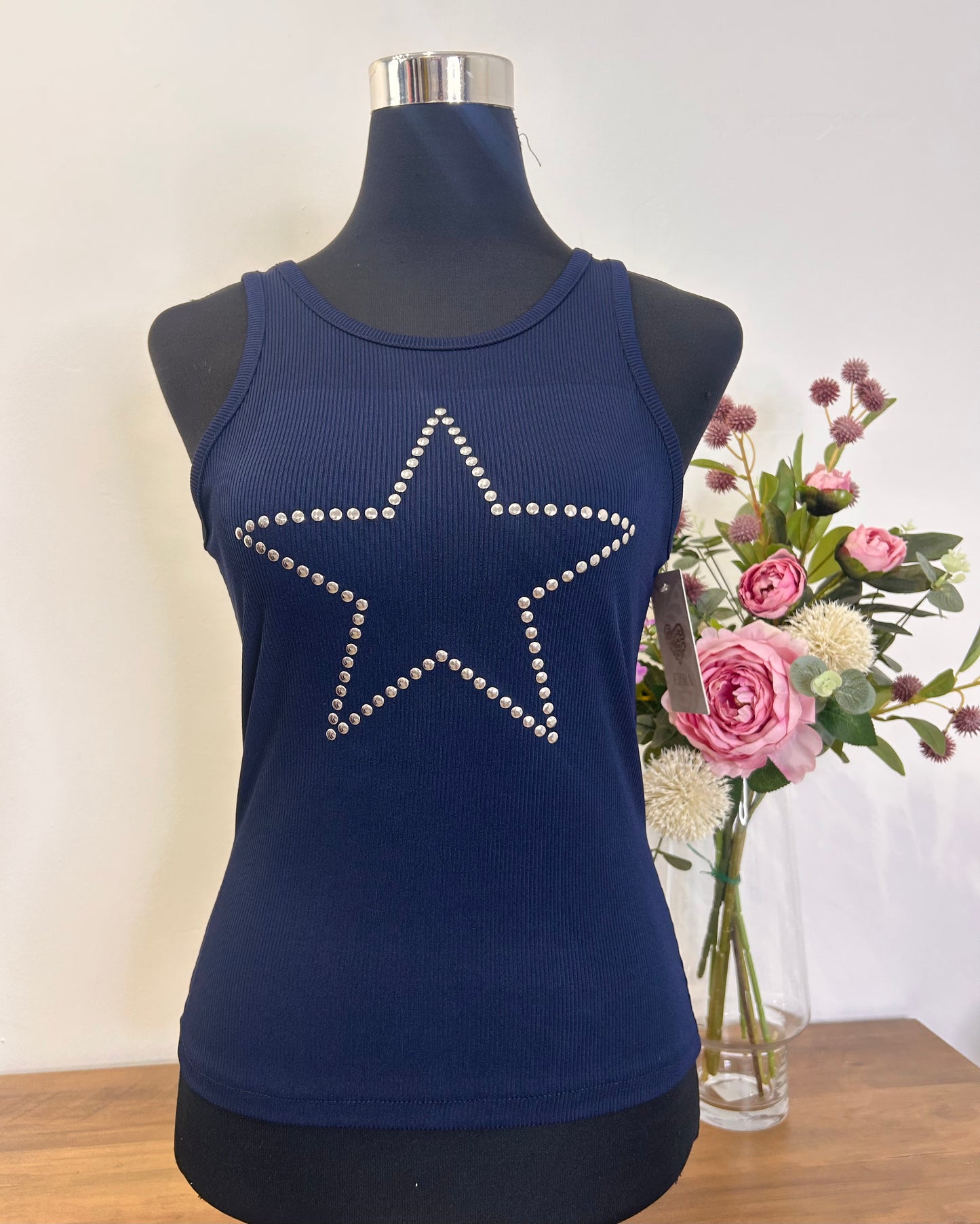 Camiseta canalé estrella