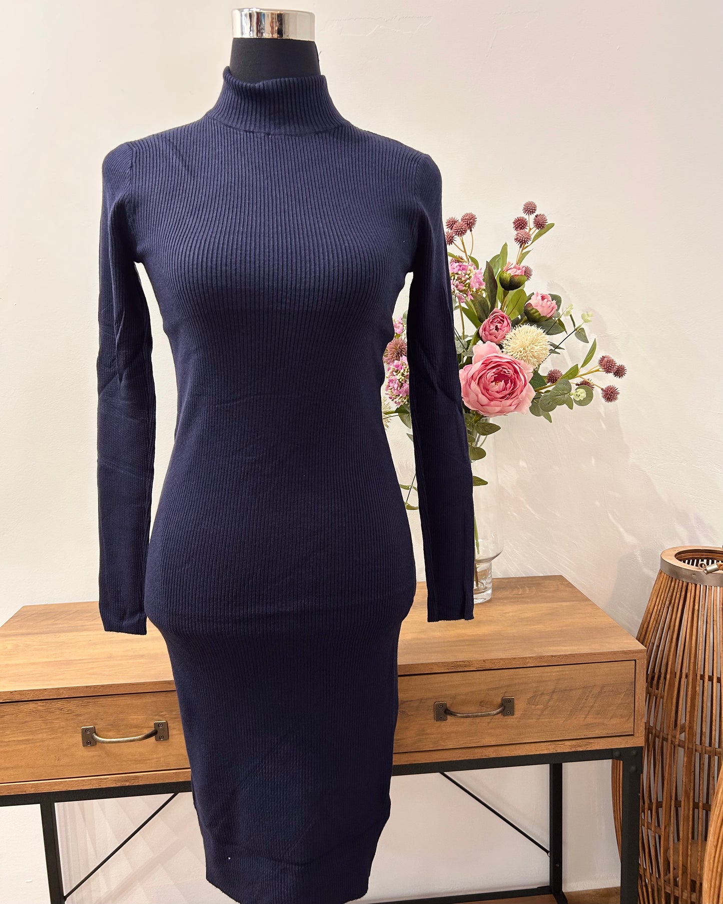 Vestido de punto canalé