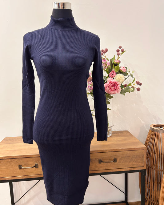 Vestido de punto canalé