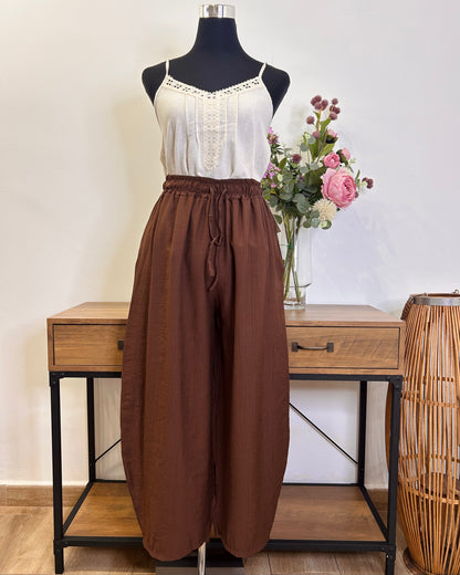 Pantalón de gasa barrel