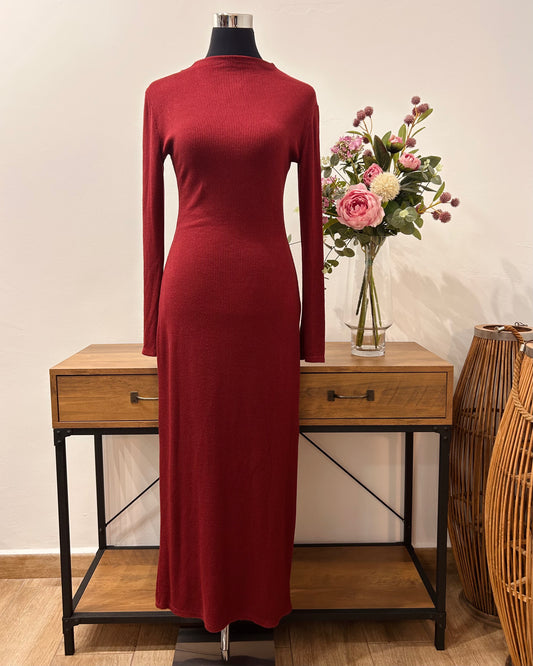 Vestido largo de punto