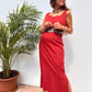 Vestido licra con cinturón
