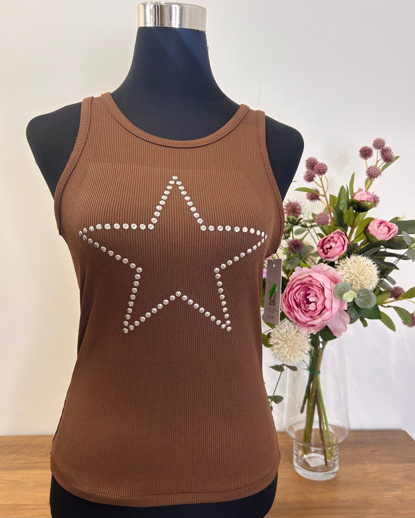 Camiseta canalé estrella