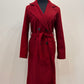 Abrigo de paño burdeos