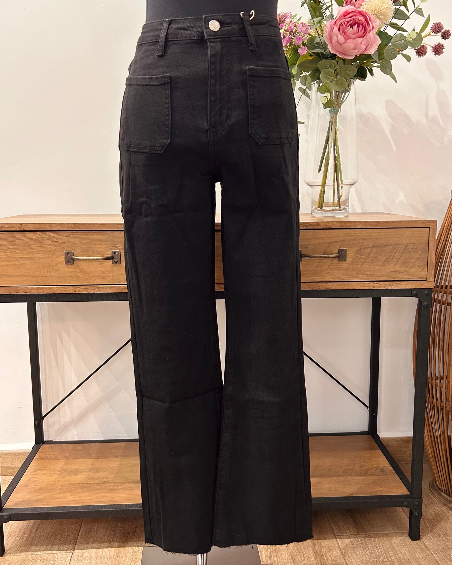Vaquero flared negro