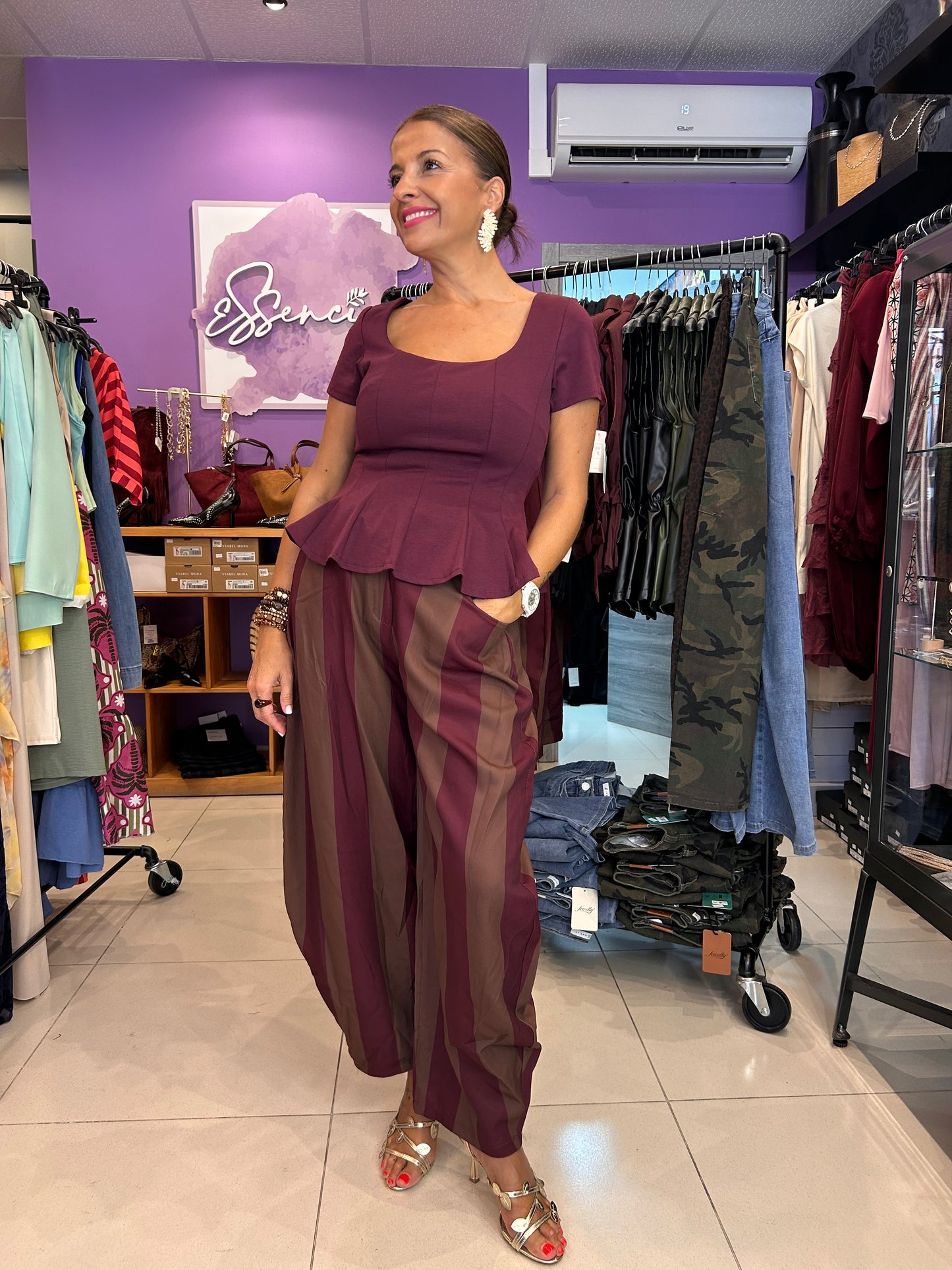 Pantalón ballon raya