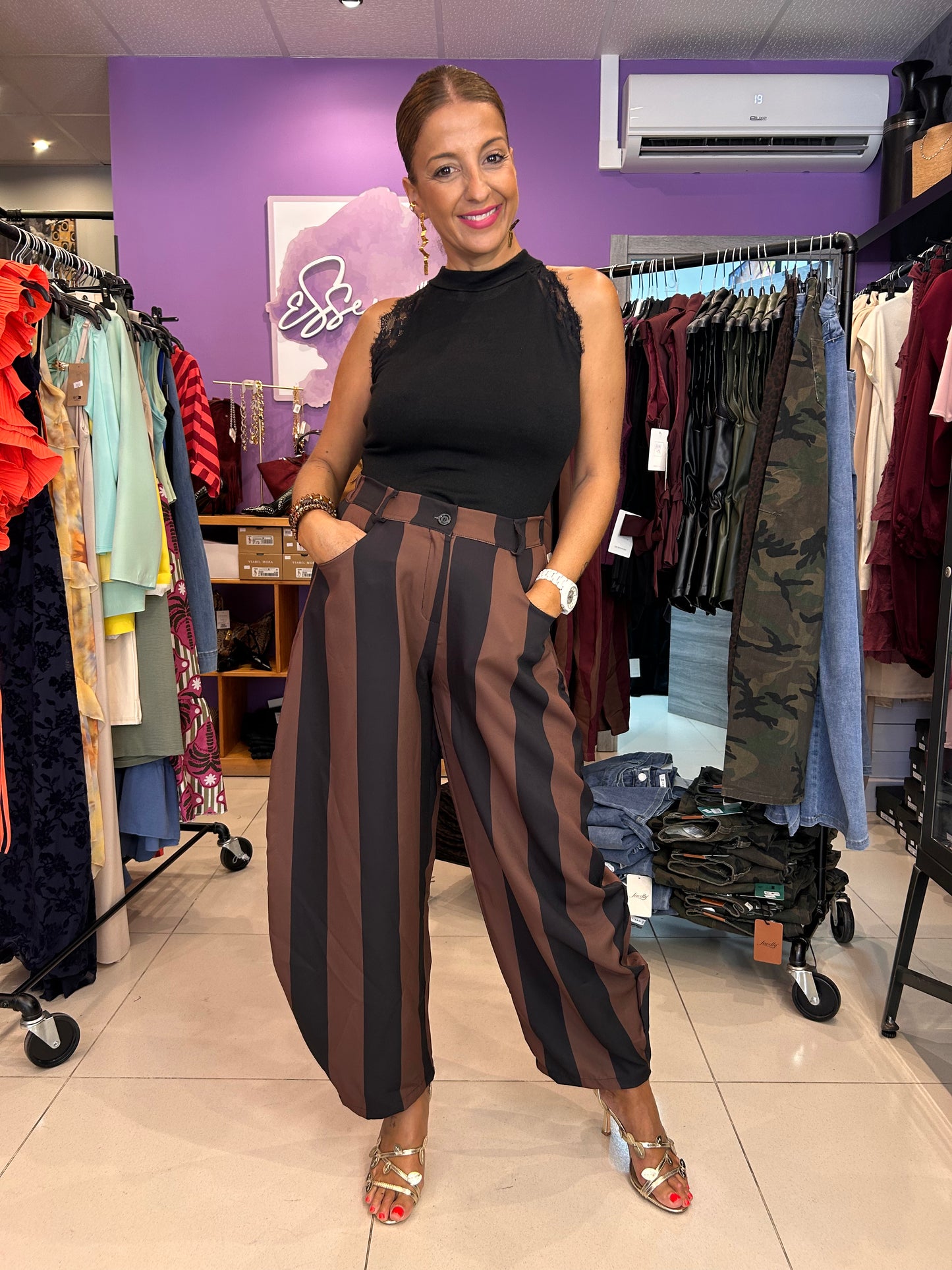 Pantalón ballon raya