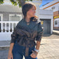 Chaqueta polipiel cropped