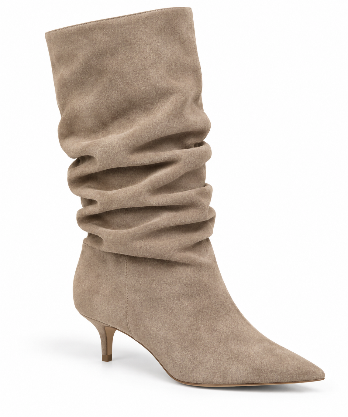 Bota alta antelina beige