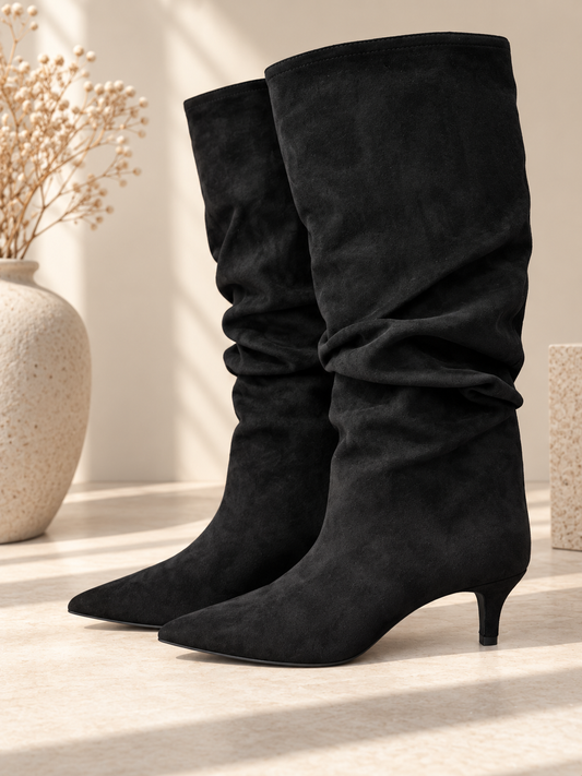 Bota alta antelina negra