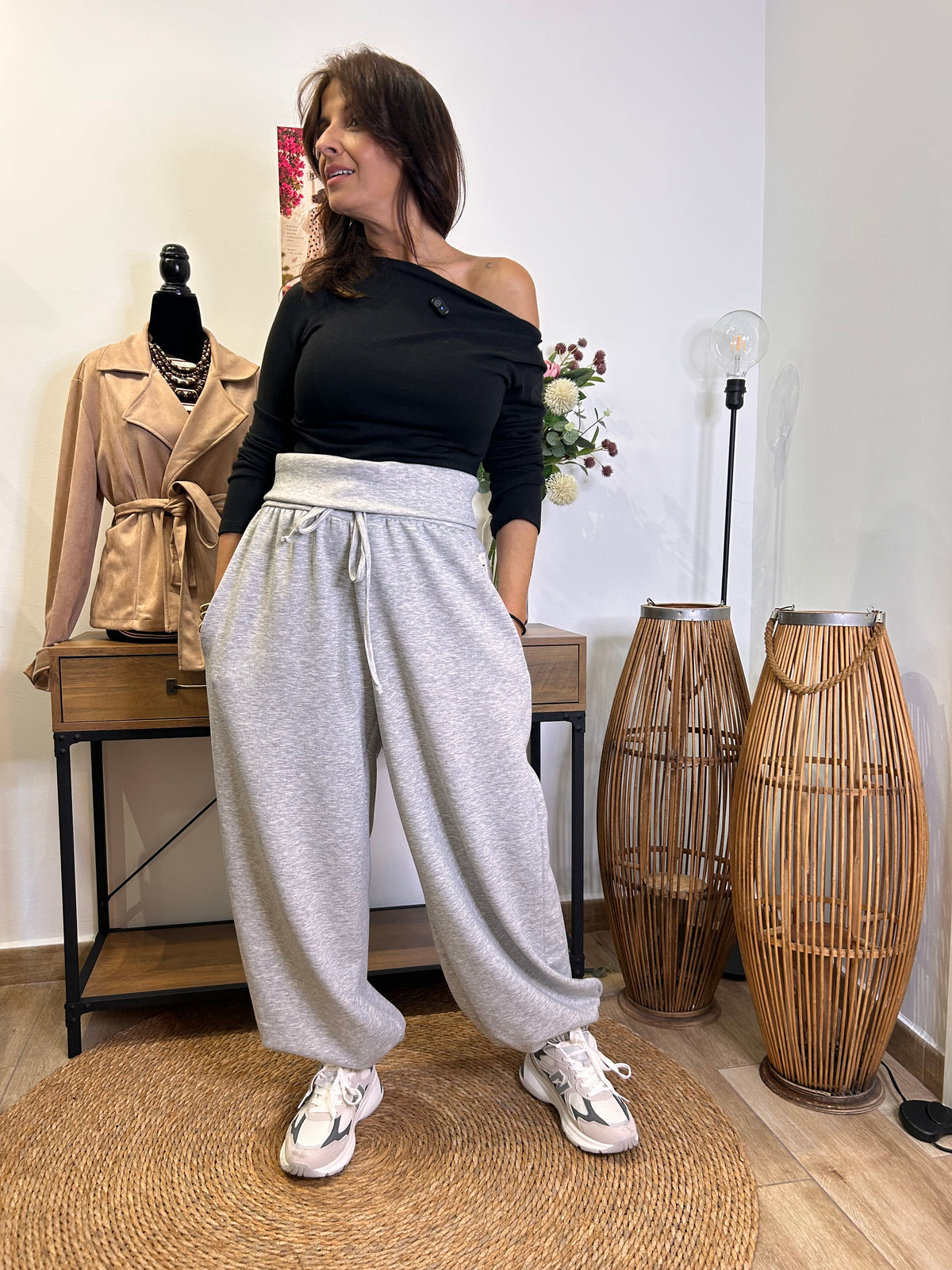 Pantalón chandal cintura doble