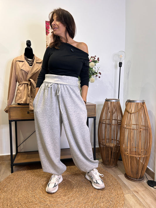 Pantalón chandal cintura doble