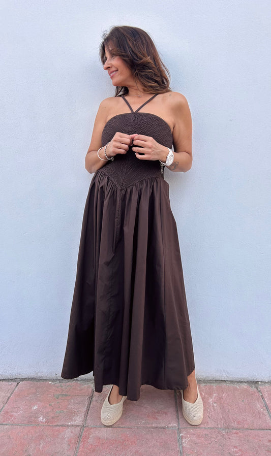 Vestido marrón Marisa