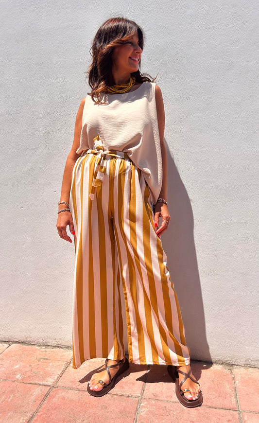 Pantalon palazo rayas